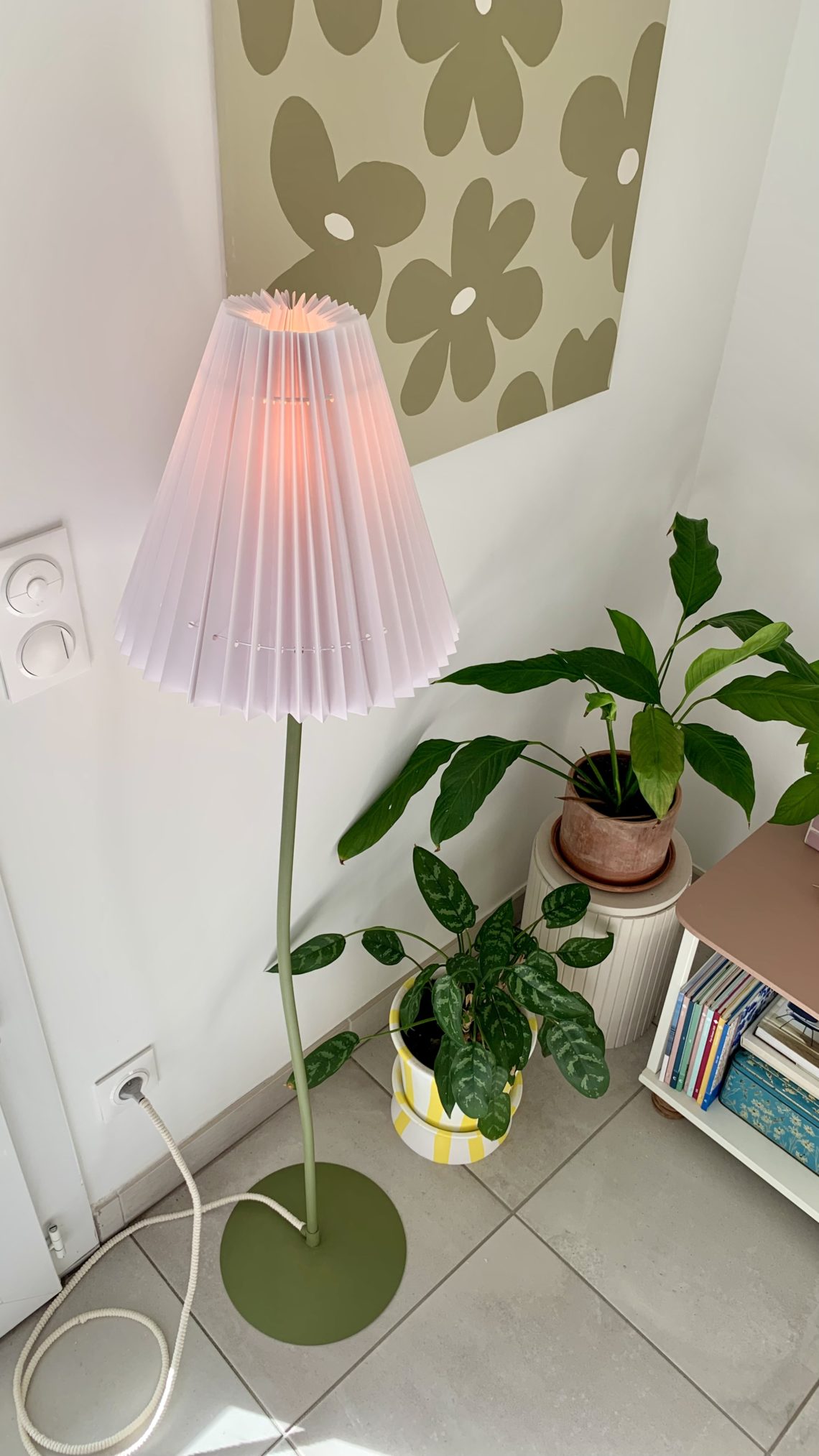 diy lampe plissée